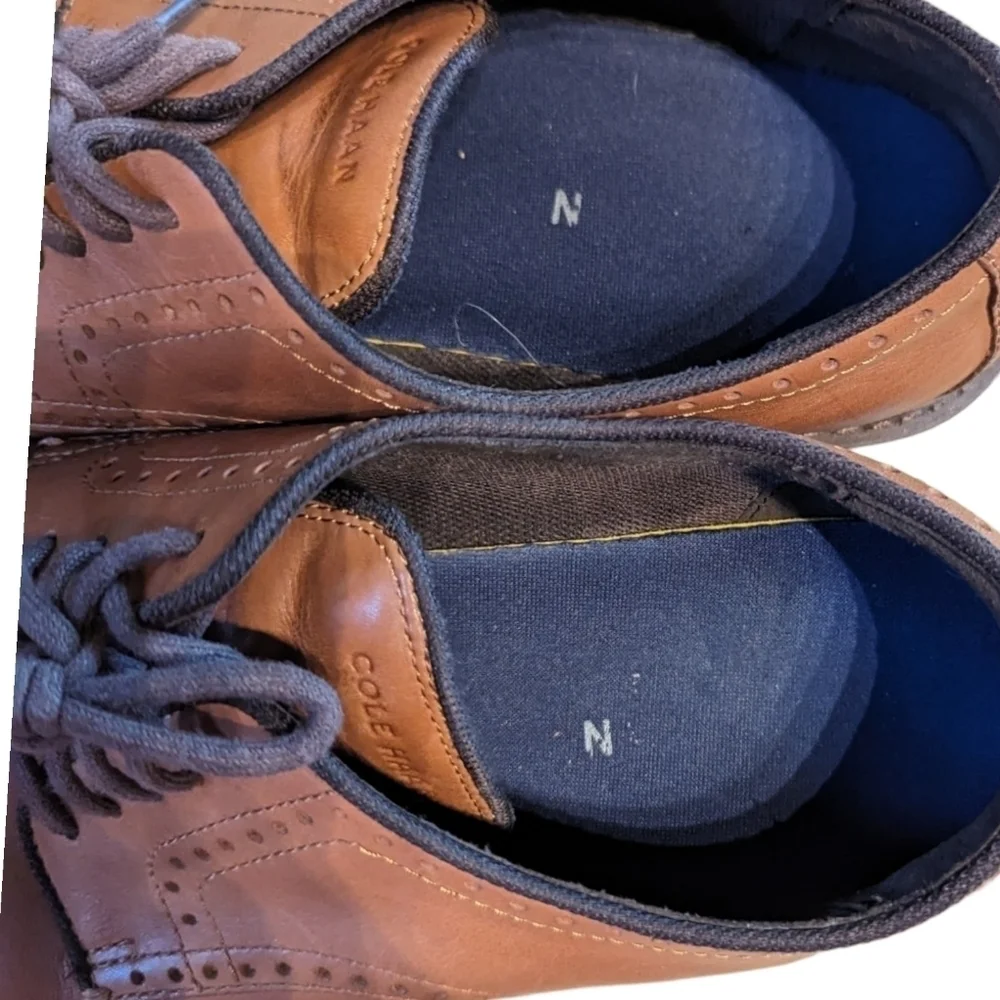 COLE Haan The Go To Plain Oxford Lace Up Men's Shoe in British Tan (11.5)